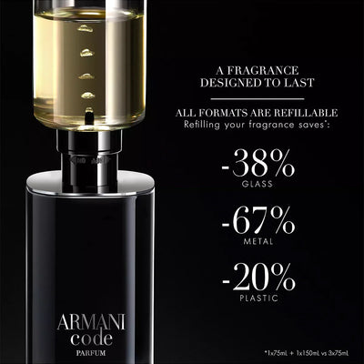 Armani Code 4.2 oz Refillable Parfum for men