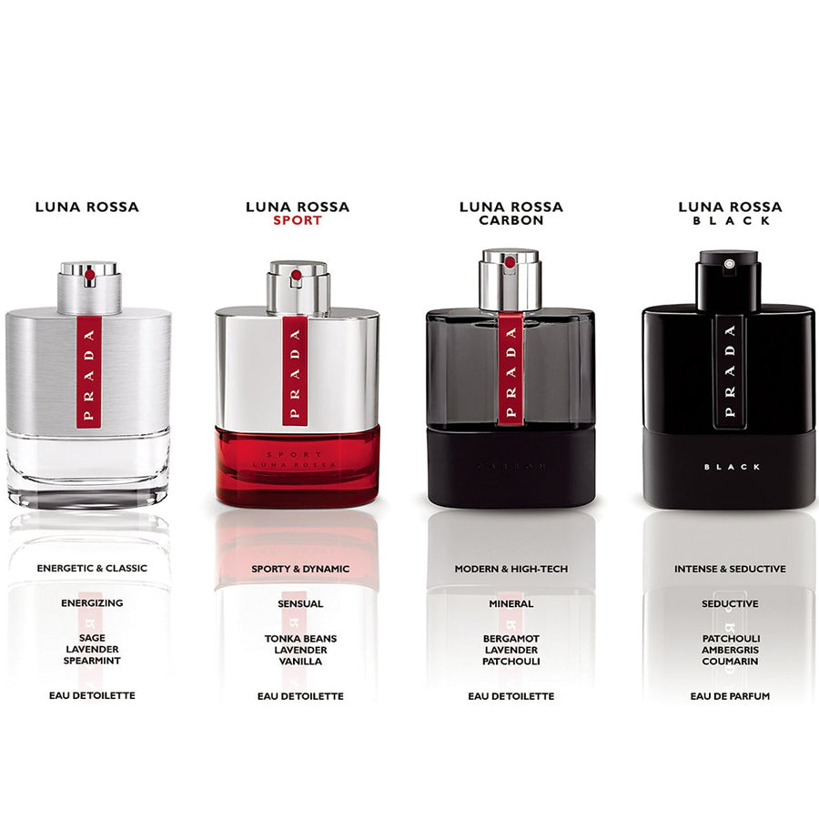 Prada Luna Rossa Black 3.4 oz EDP for men Refillable